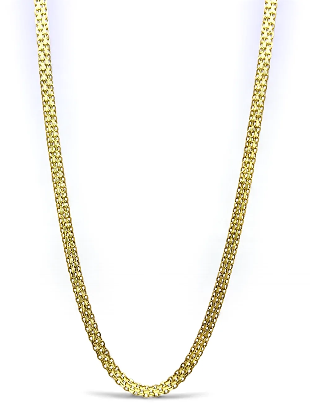 Cadena oro 18k tejido chinesca