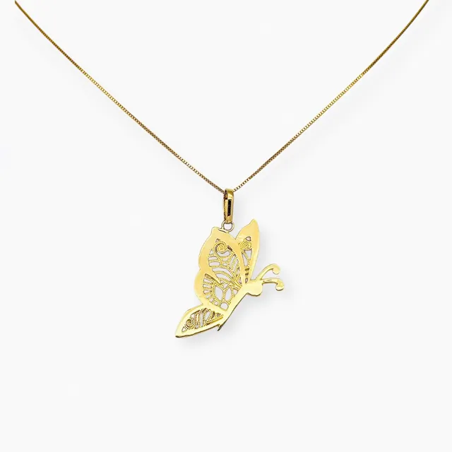 Collar mariposa oro 18k